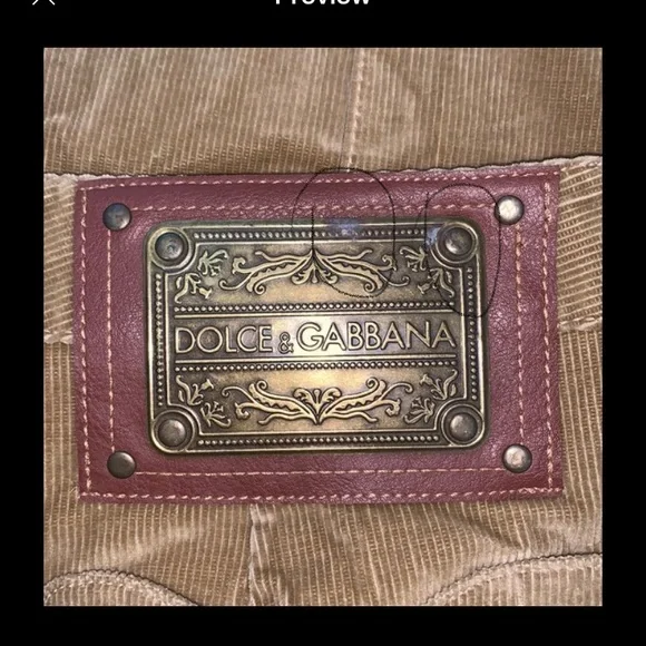 Dolce & Gabbana Butterfly Velvet Corduroy Cowboy Pants